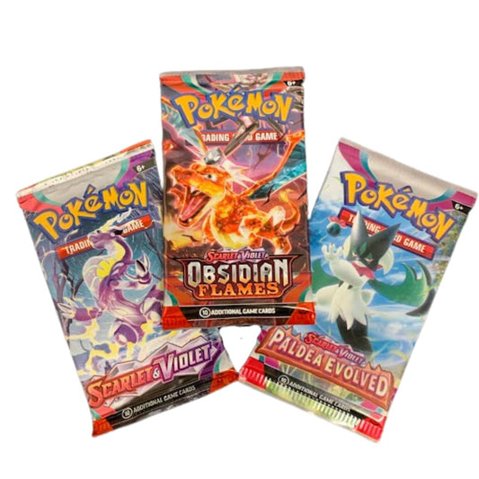 Pokemon Trading Card Game Scarlet & Violet | Random Sealed 3 Booster Pack Lot | 100% Trusted Authentic Product from Pokemon