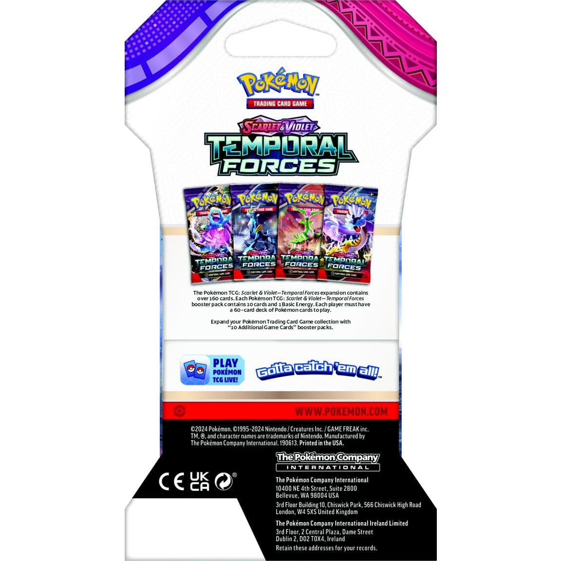 Pokemon TCG: Scarlet and Violet Temporal Forces Sleeved Booster Pack 8 Packs