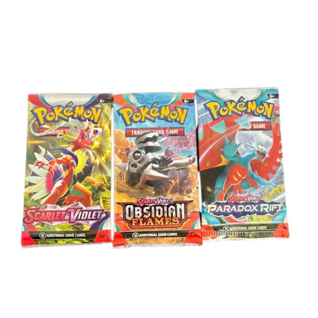 Pokemon Trading Card Game | Sealed 3 Booster Pack Lot | 100% Trusted Authentic Product from The Pokemon Brand | 30 Cards Total | Random Odds for Rare, Holo, V, VMAX & VSTAR Cards