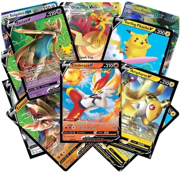 Pokemon TCG: Authentic Factory Sealed Booster Pack (Includes Mystery Card Bundle - V/VMAX 1 in 3 - Bonus Free Protective Card Holder!)