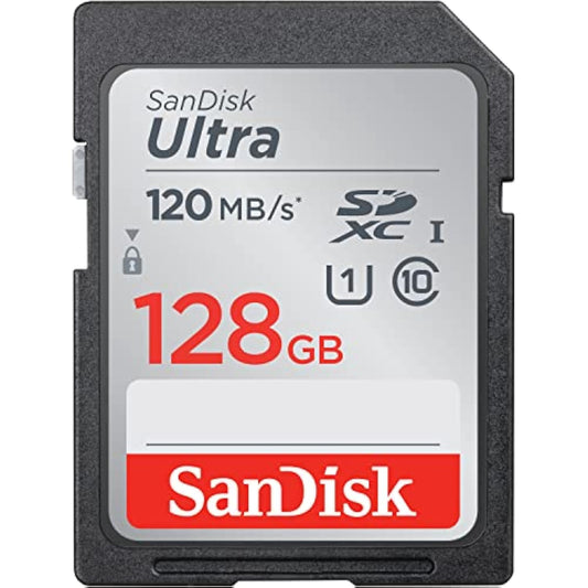 SanDisk 128GB Ultra SDXC UHS-I Memory Card - 120MB/s, C10, U1, Full HD, SD Card - SDSDUN4-128G-GN6IN [Older Version]