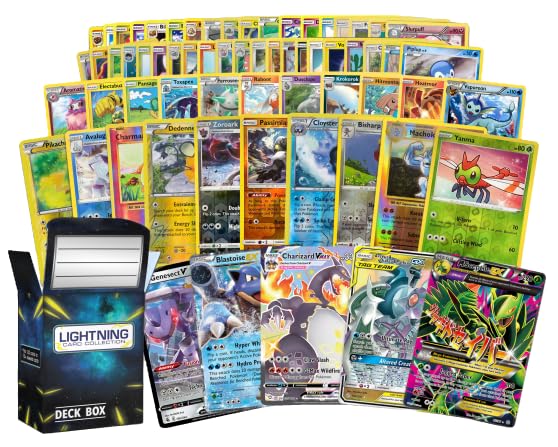 50 Pokemon Cards Plus 1 Ultra Rare Legendary Pokemon Card | Bundle with LCC Deck Box