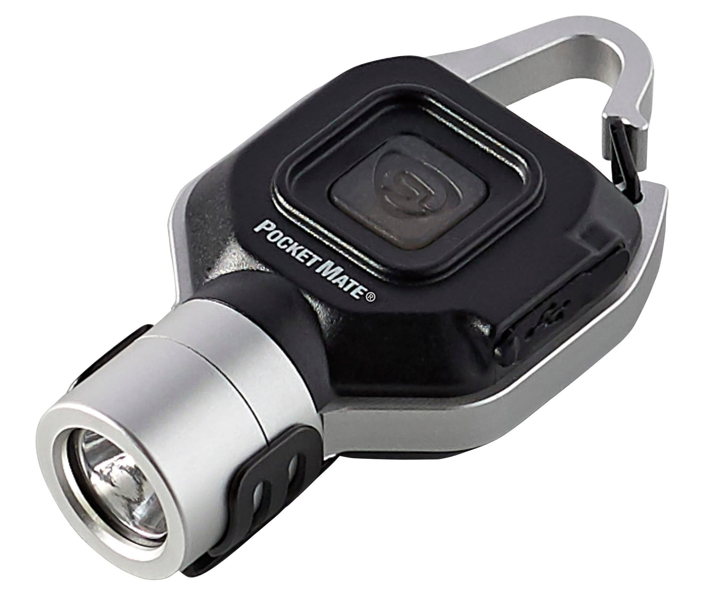 Streamlight 73300 Pocket Mate 325-Lumen Keychain/Clip-on USB Rechargeable Flashlight, Silver