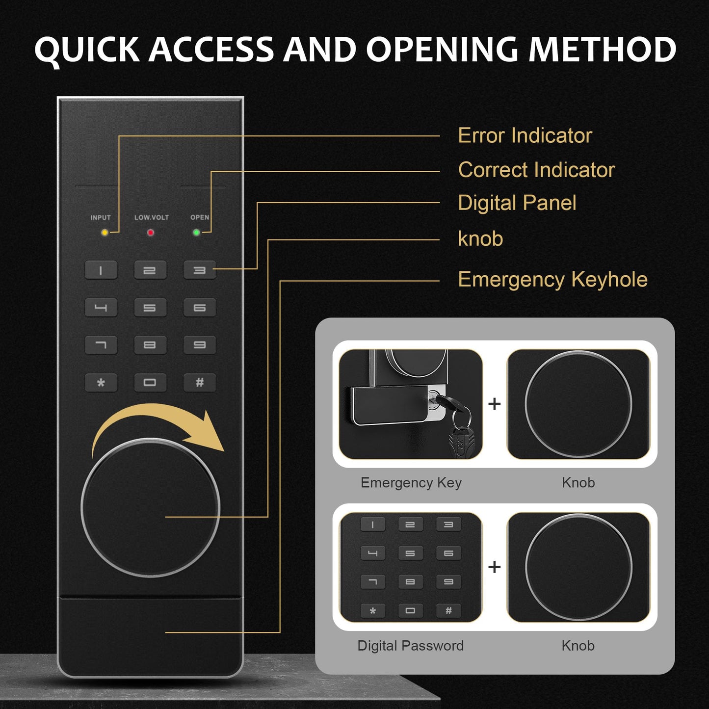 Marcree Safe, 3.0 Cub Home Safe Box with Hidden Compartment, Large Cabinet Safe with Digital Keypad, Security Safes with Adjustable Shelf, Electronic Money Safe for Home Office Closet