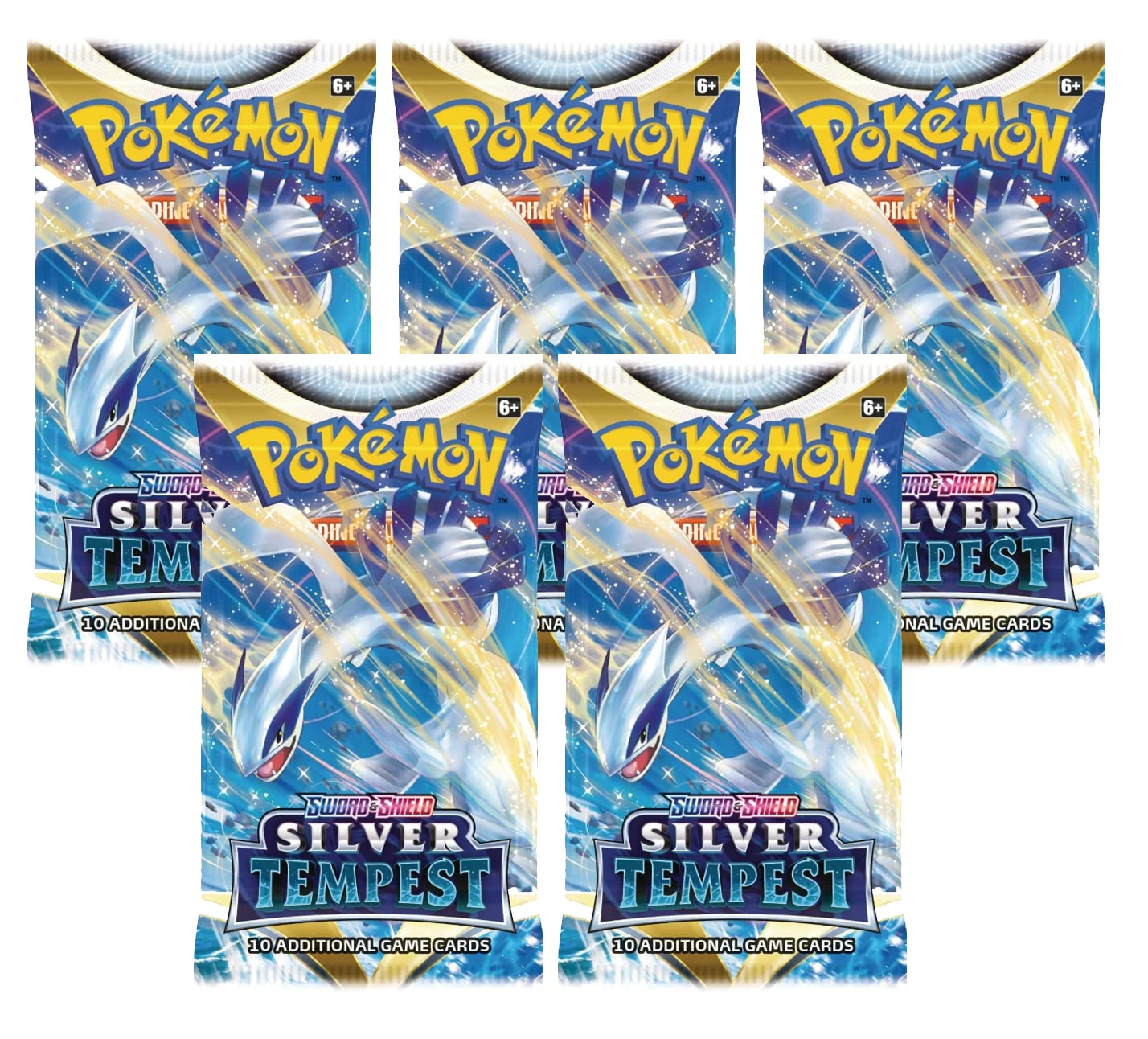 Pokemon Silver Tempest - 5 Booster Pack Bundle - 5 Sealed Booster Packs