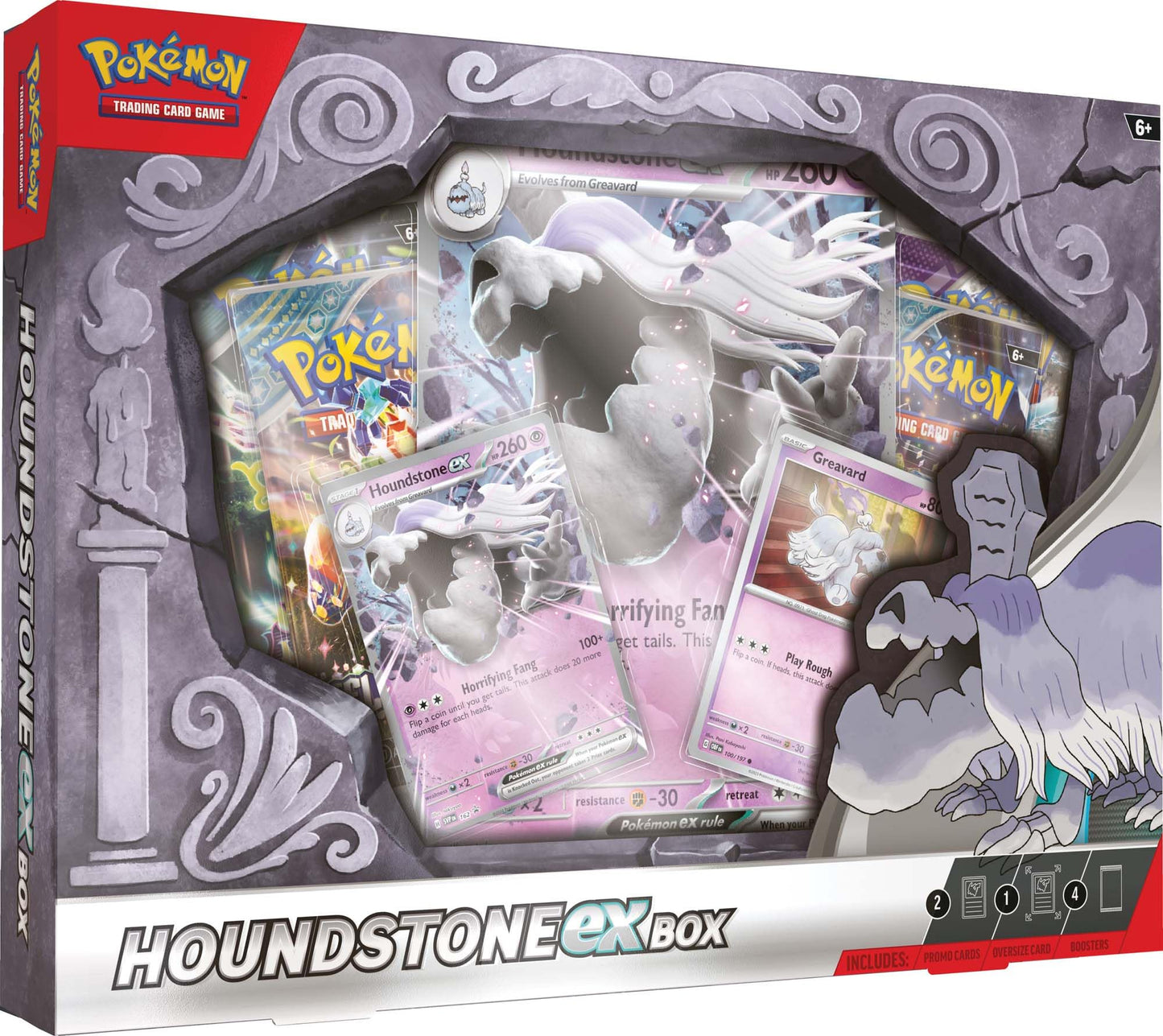 Pokémon TCG: Houndstone ex Box - 4 Packs, Promos