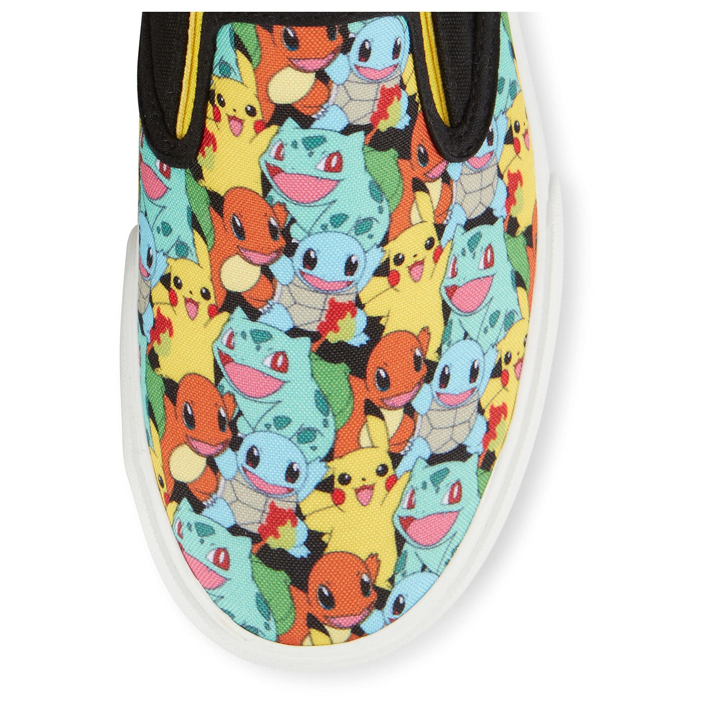 Pokemon Boys Pikachu Slip-On Shoes - Boys Pikachu Slip On Sneakers - Pikachu Charmander Bulbasaur Canvas Slip On Sneakers (Grey, 3)