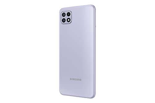 Samsung Galaxy A22 5G 128GB 6GB Ram GSM Factory Unlocked Smartphone International Version - No Warranty - Fast Car Charger Bundle (Violet)