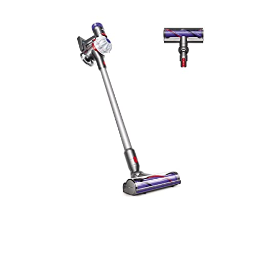 Dyson V7 Allergy HEPA Cordless Stick Vacuum Cleaner I Bagless Ergonomic I Telescopic Handle I Carpet and Edge Cleaning I Height Adjustable I Battery Operated I Silver + USB-C Adapter