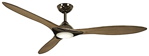 Minka-Aire F868L-GM/SG Sleek 60 Inch Smart Ceiling Fan with DC Motor and LED Light in Gun Metal Finish and Seashore Gray Blades Compatible with Alexa, Nest, Ecobee, Google Home and iOS/Android App