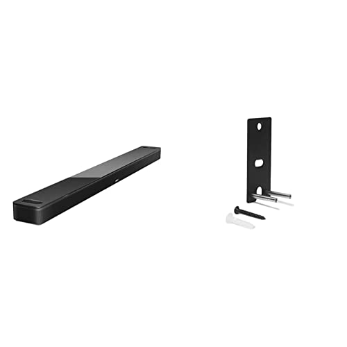 New Bose Smart Soundbar 900 Dolby Atmos with Alexa Built-in, Bluetooth connectivity - Black & 752341-0010 OmniJewel Wall Bracket, Black
