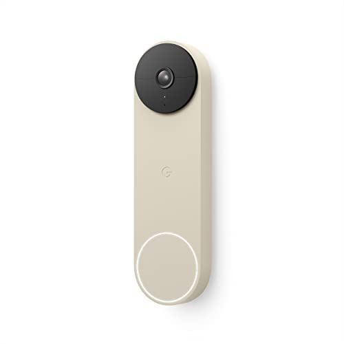 Google Nest Doorbell (Battery) - Wireless Doorbell Camera - Video Doorbell - Linen