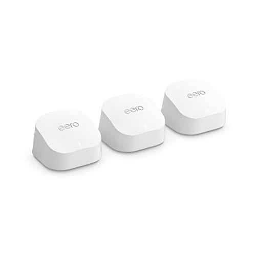 Introducing Amazon eero 6+ dual-band mesh Wi-Fi 6 system, with built-in Zigbee smart home hub and 160MHz client device support (3-pack)