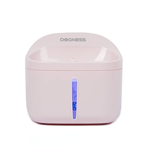 DOGNESS Pet Fountain Cat Water Dispenser Healthy and Hygienic Drinking Fountain 2L Automatic Electric Water Bowl for Dogs, Cats, Birds and Small Animals (Pink)