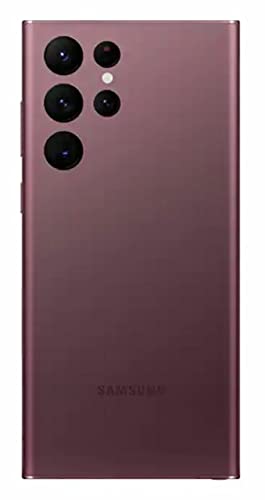 Samsung Galaxy S22 Ultra S9080 5G 512GB 12GB RAM Factory Unlocked (GSM Only | No CDMA - not Compatible with Verizon/Sprint) Global Version - Burgundy