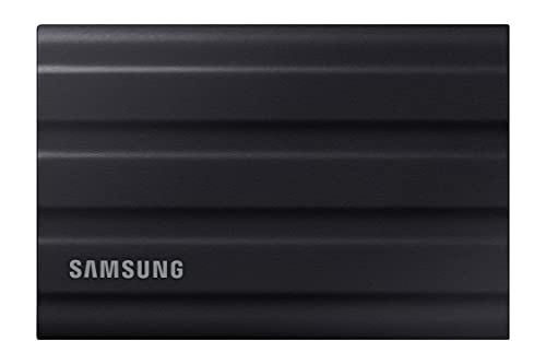 SAMSUNG T7 Shield 2TB, Portable SSD, up-to 1050MB/s, USB 3.2 Gen2, Rugged, IP65 Water & Dust Resistant, for Photographers, Content Creators and Gaming, Extenal Solid State Drive (MU-PE2T0S/AM), Black