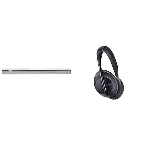 Bose Soundbar 700 White with Bose Noise Cancelling Headphones 700 Triple Black