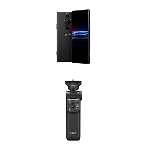Xperia PRO-I 5G Smartphone w/ 1" Image Sensor, Triple Camera Array & 120Hz 6.5” 21:9 4K HDR OLED Display-XQBE62/B + Sony Wireless Bluetooth Shooting Grip & Tripod for Still & Video, Best for vlogging