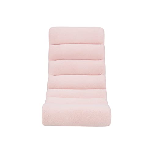 Linon Pink Sherpa Lars Gaming Rocking Chair, 8.25" Seat Height