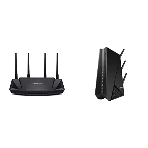 ASUS WiFi 6 Router (RT-AX3000) - Dual Band Gigabit Wireless Internet Router & Dual Band WiFi Repeater & Range Extender (RP-AC1900) - Coverage Up to 3000 sq.ft