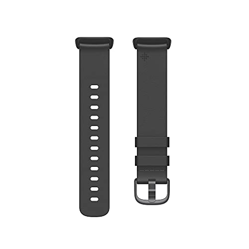 Fitbit Charge 5 Premium Horween Leather Accessory Band, Official Fitbit Product, Black, Small