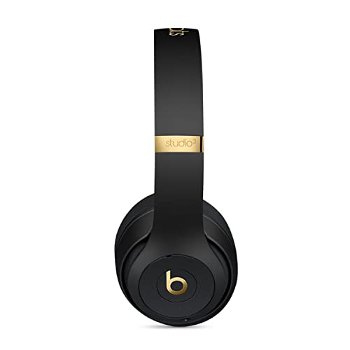 Beats Studio3 Wireless Over-Ear Noise Cancelling Bluetooth Headphones (Midnight Black) with 6Ave Cleaning Kit