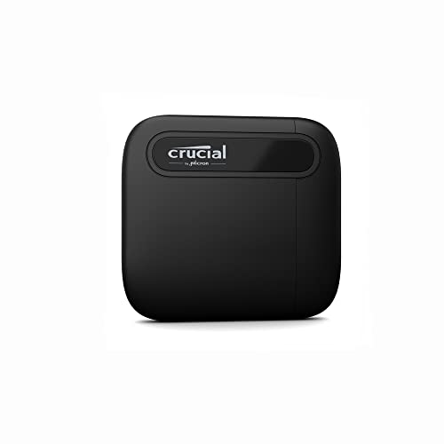 Crucial X6 4TB Portable SSD – Up to 800MB/s – USB 3.2 – External Solid State Drive, USB-C - CT4000X6SSD9