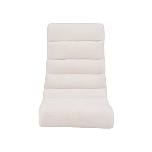 Linon Cream Sherpa Lars Gaming Rocking Chair, 8.25" Seat Height