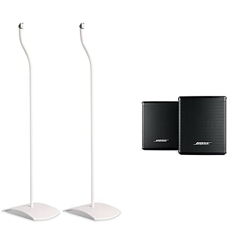 Bose Surround Speakers, Black & UFS-20 Series II Universal Floor Stands (Pair of 2) - Black
