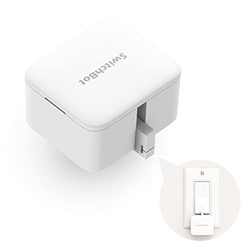 SwitchBot Smart Switch Button Pusher - No Wiring, Wireless App or Timer Control, Add SwitchBot Hub Mini to Make it Compatible with Alexa, Google Home, IFTTT (white)