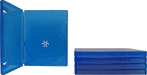 (5) Blue Game Cases - Compatible With Playstation 4 - 1 Disc Capacity - 14mm - #VGBR14PS4BL