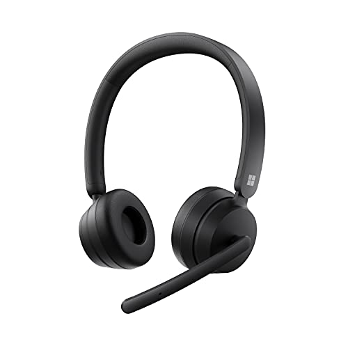 Microsoft Modern Wireless Headset - Wireless Headset,Comfortable On-Ear Stereo Headphones with Noise-Cancelling Microphone, USB-A dongle, On-Ear Controls, PC/Mac - Certified for Microsoft Teams