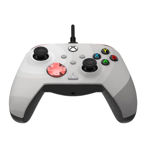 Xbox Controller + 1 Month Xbox Game Pass Ultimate - Compatible with Xbox Series X|S, Xbox One, PC - REMATCH by PDP - Radial White