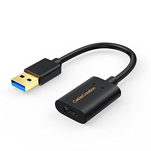 CableCreation USB 3.1 USB C Female to USB Male Adapter 5Gbps 3A Fast Charging USB to USB C Adapter, USB A to USB C Adapter Female USB C Adapter for Laptops Logitech StreamCam, etc