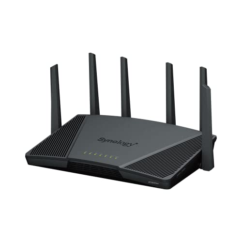 Synology RT6600ax - Tri-Band 4x4 160MHz Wi-Fi Router, 2.5Gbps Ethernet, VLAN Segmentation, Multiple SSIDs, Parental Controls, Threat Prevention, VPN (US Version)