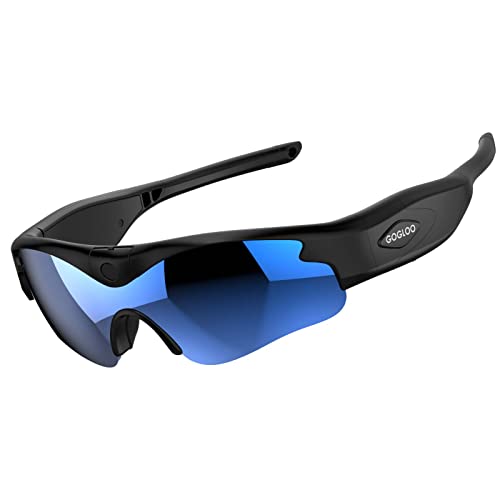 Gogloo Smart Glasses Sunglasses Eyeglasses with 32GB, Full HD Video & Photo, Unisex Sport Design, Best Outdoors with Riding Motorcycle Biking Golfing or Other Sports