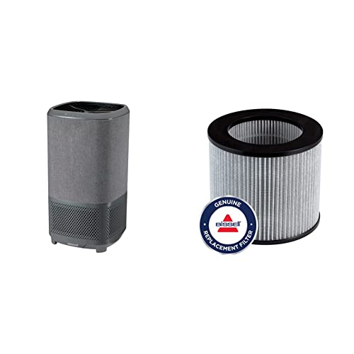 BISSELL® air280 Smart Purifier with HEPA and Carbon Filters for Large Room and Home, Quiet Bedroom Air Cleaner for Allergens,2904A & 2801 MYair Personal Air Purifier Replacement Filter, 1 Count