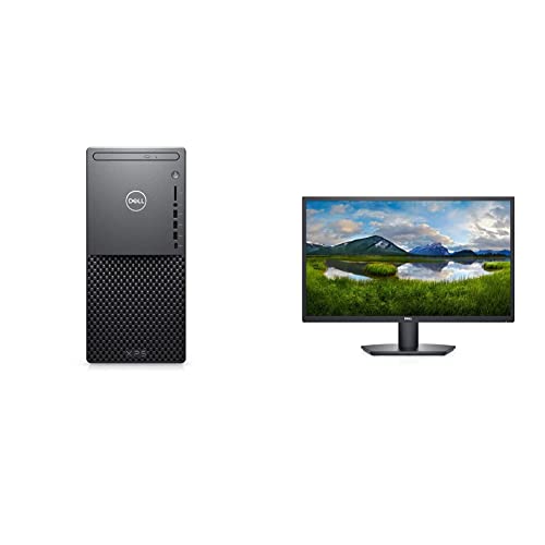 Dell XPS 8940 Desktop Computer, Black & SE2722HX - 27-inch FHD (1920 x 1080) 16:9 Monitor with Comfortview (TUV-Certified), 75Hz Refresh Rate, 16.7 Million Colors, Anti-Glare with 3H Hardness, Black