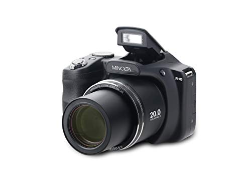 Minolta 20 Mega Pixels High Wi-Fi Digital Camera with 35x Optical Zoom, 1080p HD Video & 3" LCD, Black (MN35Z-BK)