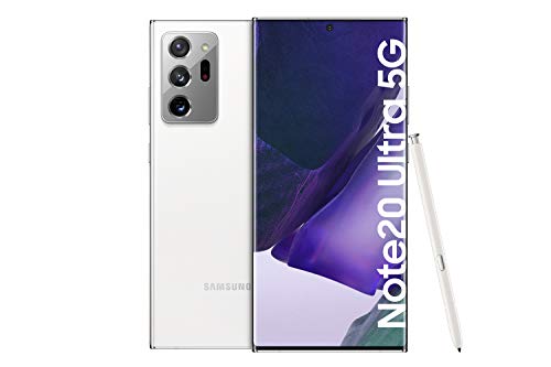 Samsung Galaxy Note 20 Ultra SM-N986B/DS, Dual SIM 5G, International Version (No US Warranty), 12GB+256GB, Mystic White - Unlocked