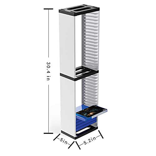 Video Game Storage Stand Tower for PS5/ PS4/ PS3/ Xbox Series S & X/ Xbox one Game, Universal Game Disc Holder Vertical Stand Organizer Tower