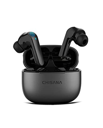 CHISANA Bluetooth Hearing Aids with Noise Cancelling, 2 in 1 Rechargeable Music/Calls/TV/Conversation Hearing Amplifiers for Seniors and Adults Hearing Loss