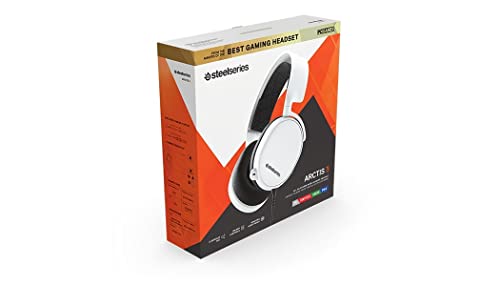 SteelSeries Arctis 3 - All-Platform Gaming Headset for PC - PlayStation 5 and PS4, Xbox One, Nintendo Switch, VR, Android and iOS - White