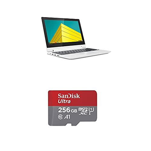 Lenovo Chromebook Flex 3 11" Laptop, 11.6-Inch HD (1366 x 768) IPS Display, MediaTek MT8173C Processor + SanDisk 256GB Ultra microSD UHS-I Card for Chromebooks