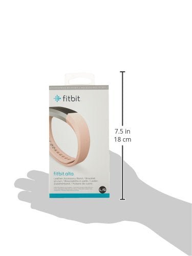 Fitbit Alta, Accessory Band, Leather, Blush, Large