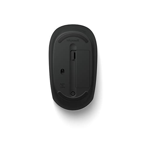 Microsoft Bluetooth Mouse - Black. Comfortable design, Right/Left Hand Use, 4-Way Scroll Wheel, Wireless Bluetooth Mouse for PC/Laptop/Desktop, works with for Mac/Windows Computers