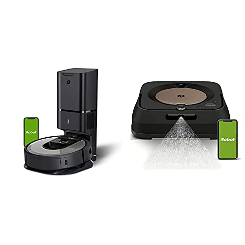 iRobot Roomba i6+ (6550) Robot Vacuum with Automatic Dirt Disposal with iRobot Braava Jet m6 (6012) Ultimate Robot Mop- Wi-Fi Connected