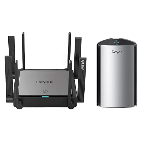 Reyee WiFi 6 Router AX3200 Wi-Fi Mesh Router, 8 Omnidirectional Antennas for Strong Signal & AX3200 Smart WiFi 6 Router R6, Cover 2500 Sq. Ft, Connect up to 110 Devices