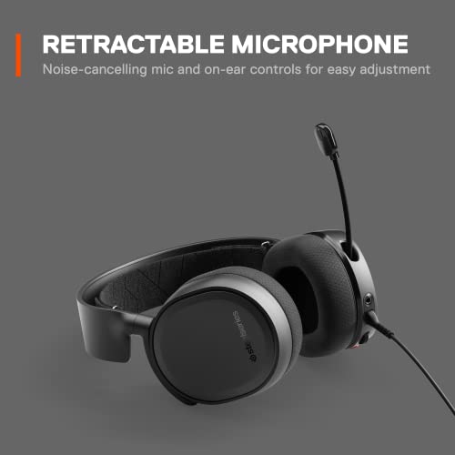 SteelSeries Arctis 3 Console - Stereo Wired Gaming Headset for PlayStation 5 / 4, Xbox Series X|S, Nintendo Switch, VR, Android and iOS - Black