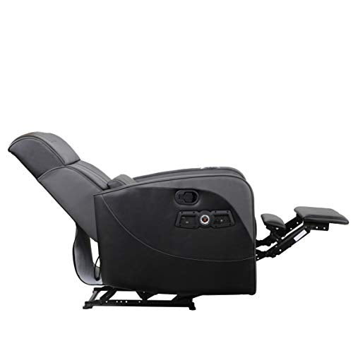 X Rocker Gamma 2.1 Bluetooth Gaming Recliner Chair, 34.84" x 30.31" x 39.37", Black